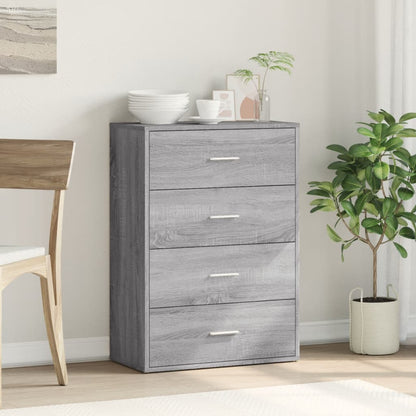 Sonoma Gray Sideboard 60x31x84 cm in Multilayer Wood