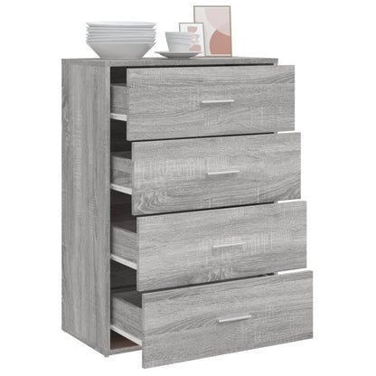 Sonoma Gray Sideboard 60x31x84 cm in Multilayer Wood