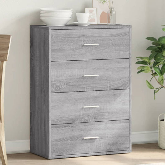 Sonoma Gray Sideboard 60x31x84 cm in Multilayer Wood