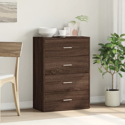 Brown Oak Sideboard 60x31x84 cm in Multilayer Wood