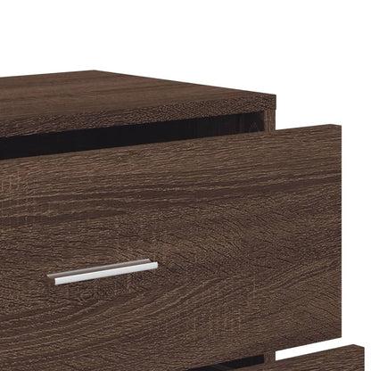 Brown Oak Sideboard 60x31x84 cm in Multilayer Wood