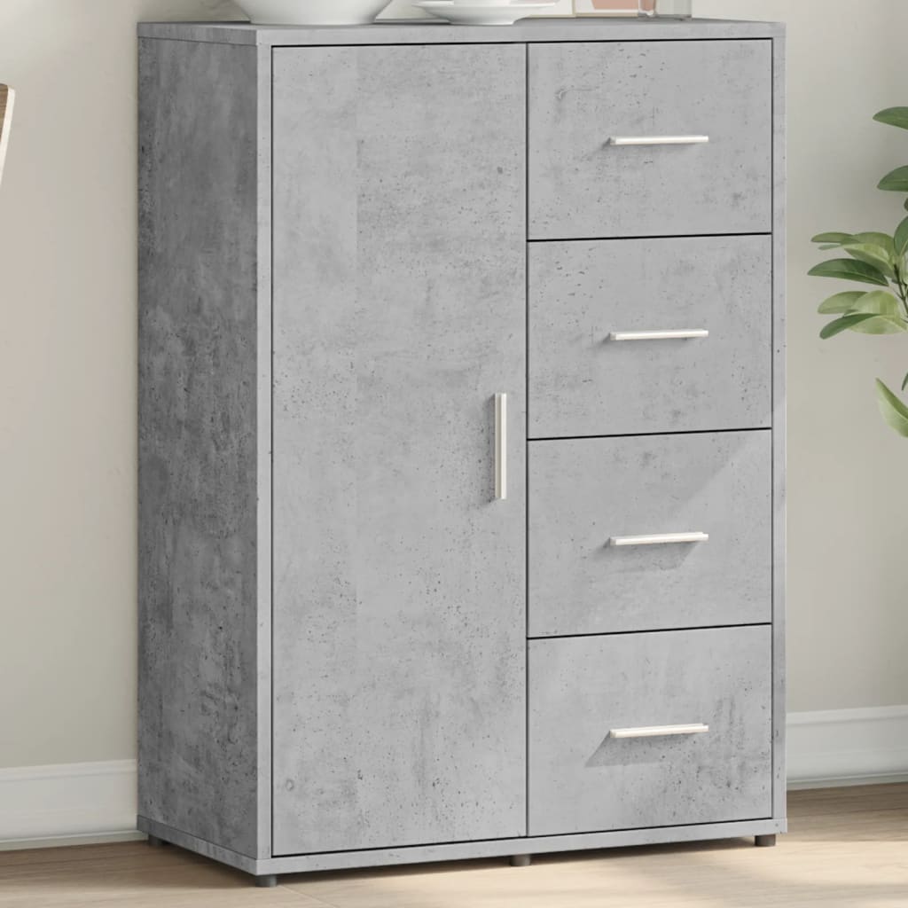 Credenza Grigio Cemento 60x31x84 cm in Legno Multistrato - homemem39