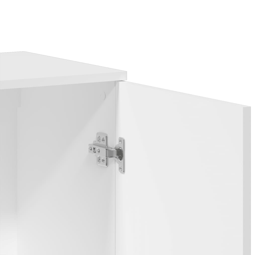 Credenza Bianca 79x38x80 cm in Legno Multistrato - homemem39