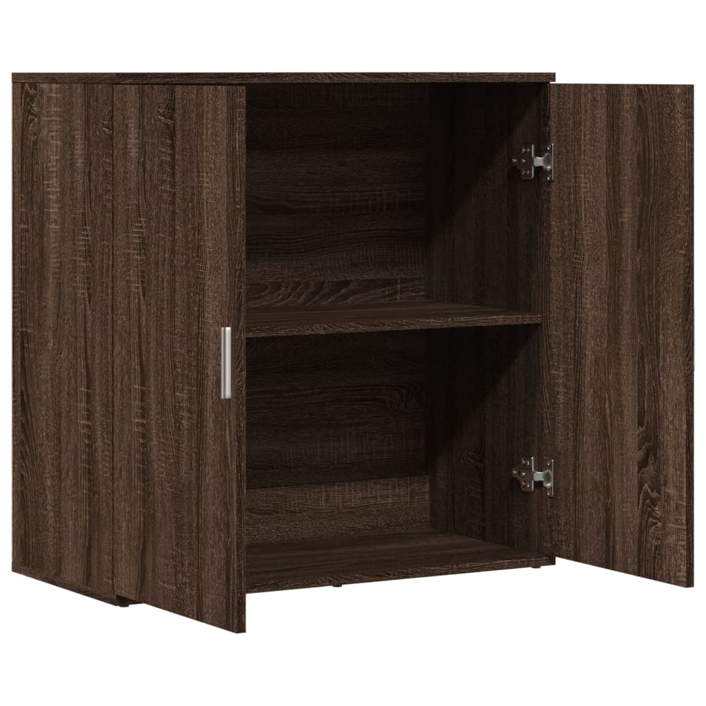 Brown Oak Sideboard 79x38x80 cm in Multilayer Wood