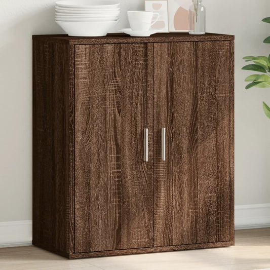 Brown Oak Sideboard 79x38x80 cm in Multilayer Wood