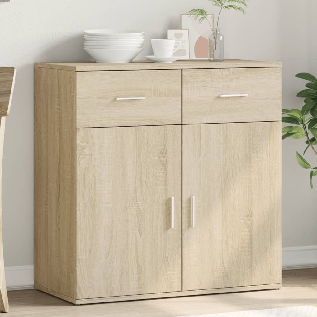 Credenza Rovere Sonoma 79x38x80 cm in Legno Multistrato - homemem39