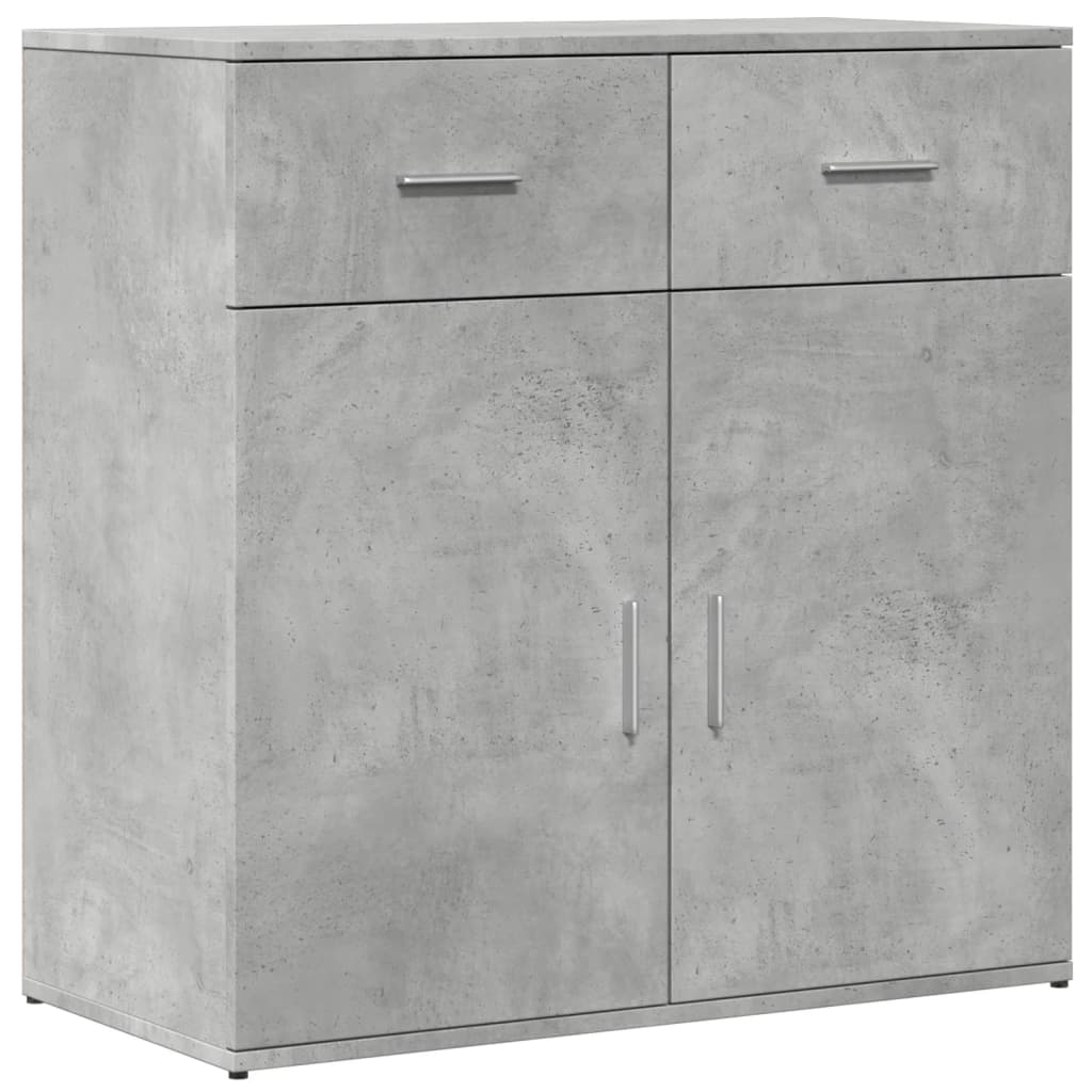 Credenza Grigio Cemento 79x38x80 cm in Legno Multistrato - homemem39