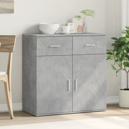 Credenza Grigio Cemento 79x38x80 cm in Legno Multistrato - homemem39