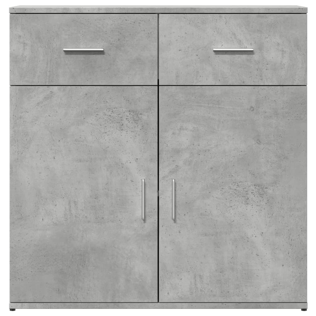 Credenza Grigio Cemento 79x38x80 cm in Legno Multistrato - homemem39
