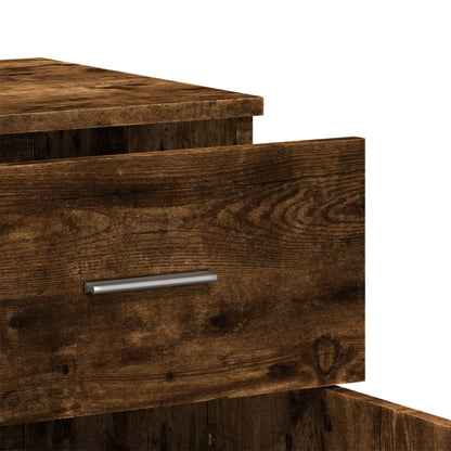 Smoked Oak Sideboard 79x38x80 cm in Multilayer Wood