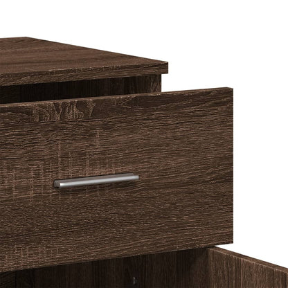 Brown Oak Sideboard 79x38x80 cm in Multilayer Wood