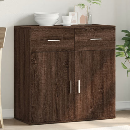 Brown Oak Sideboard 79x38x80 cm in Multilayer Wood