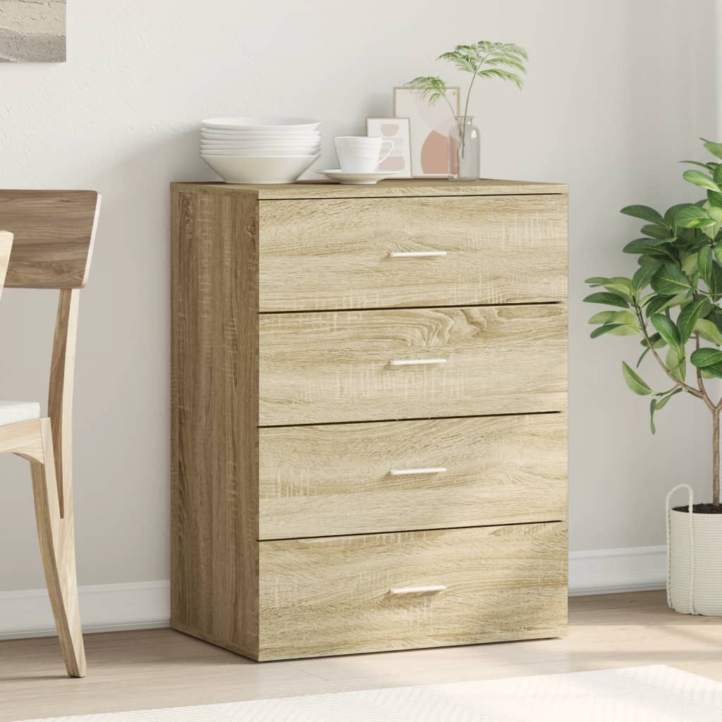 Sonoma Oak Sideboard 60x39x80 cm in Multilayer Wood