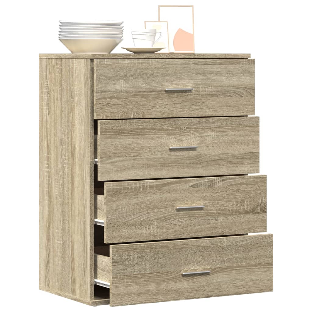 Sonoma Oak Sideboard 60x39x80 cm in Multilayer Wood