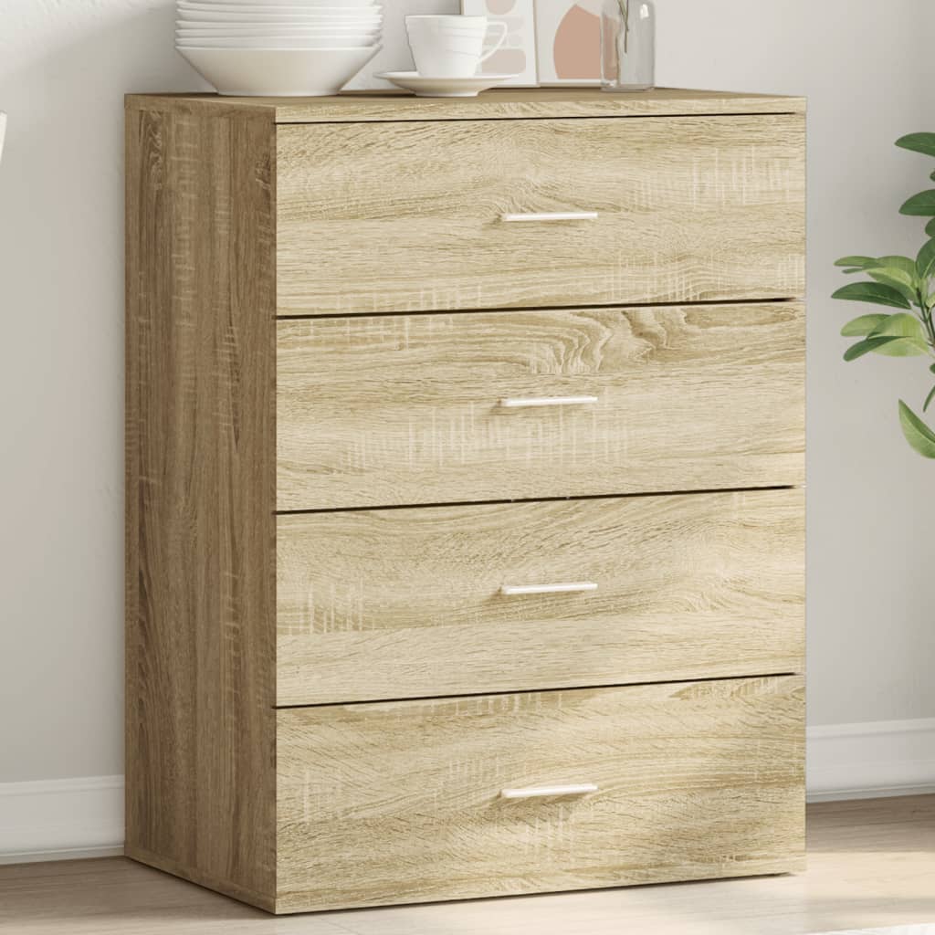 Sonoma Oak Sideboard 60x39x80 cm in Multilayer Wood