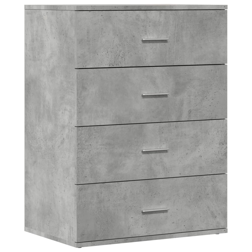 Credenza Grigio Cemento 60x39x80 cm in Legno Multistrato