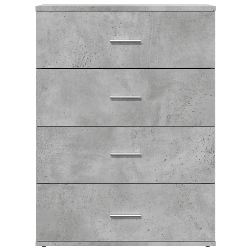 Credenza Grigio Cemento 60x39x80 cm in Legno Multistrato