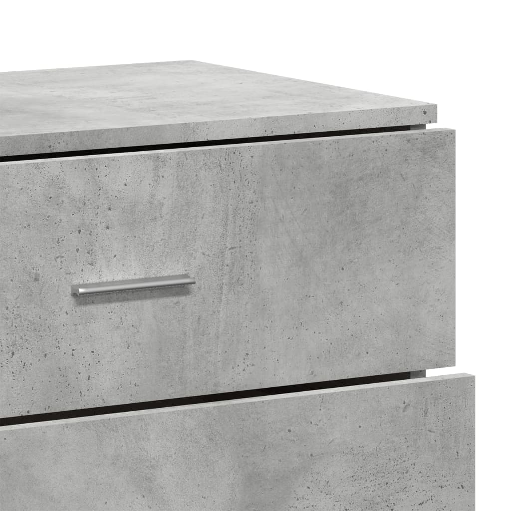 Credenza Grigio Cemento 60x39x80 cm in Legno Multistrato