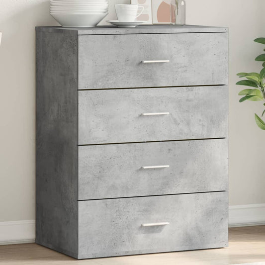 Cement Gray Sideboard 60x39x80 cm in Multilayer Wood