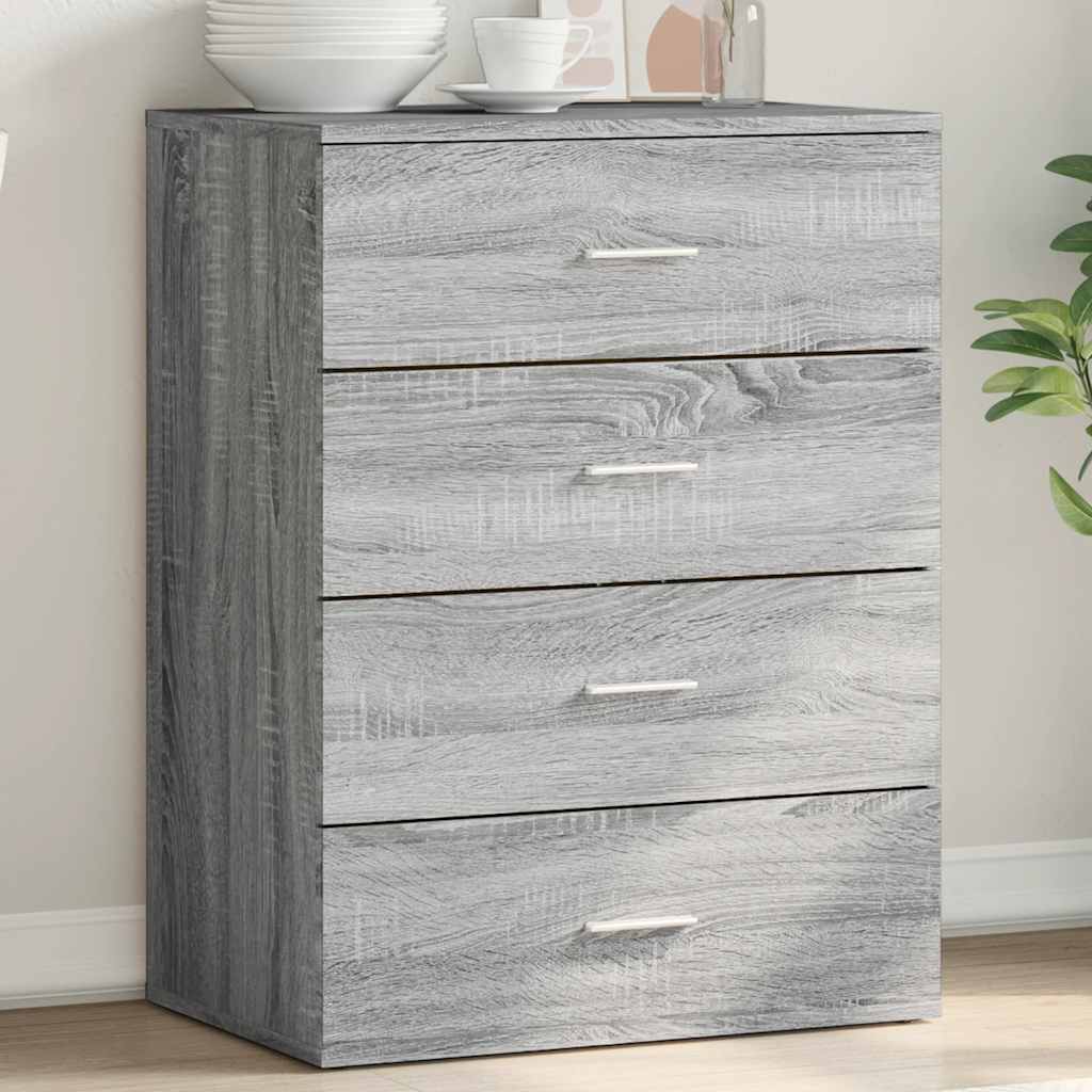 Credenza Grigio Sonoma 60x39x80 cm in Legno Multistrato - homemem39