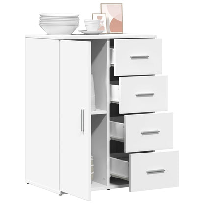 White Sideboard 59x39x80 cm in Multilayer Wood