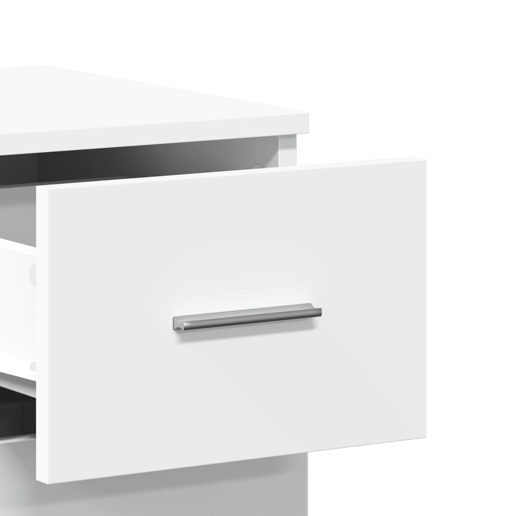 White Sideboard 59x39x80 cm in Multilayer Wood