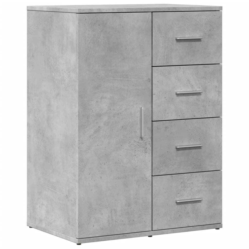 Cement Gray Sideboard 59x39x80 cm in Multilayer Wood