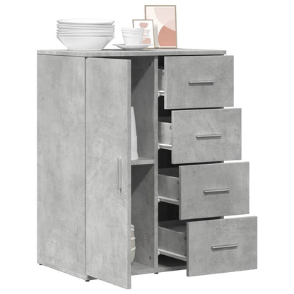 Cement Gray Sideboard 59x39x80 cm in Multilayer Wood