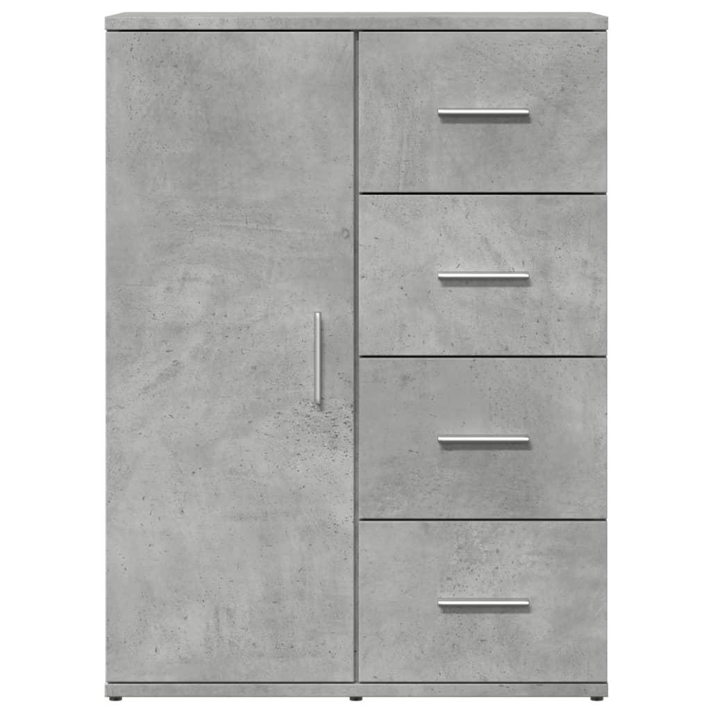 Cement Gray Sideboard 59x39x80 cm in Multilayer Wood