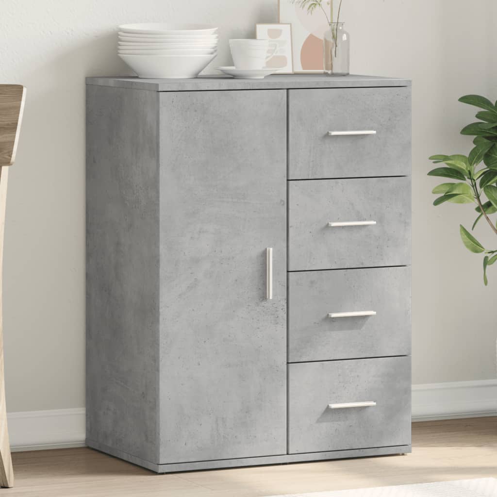 Cement Gray Sideboard 59x39x80 cm in Multilayer Wood