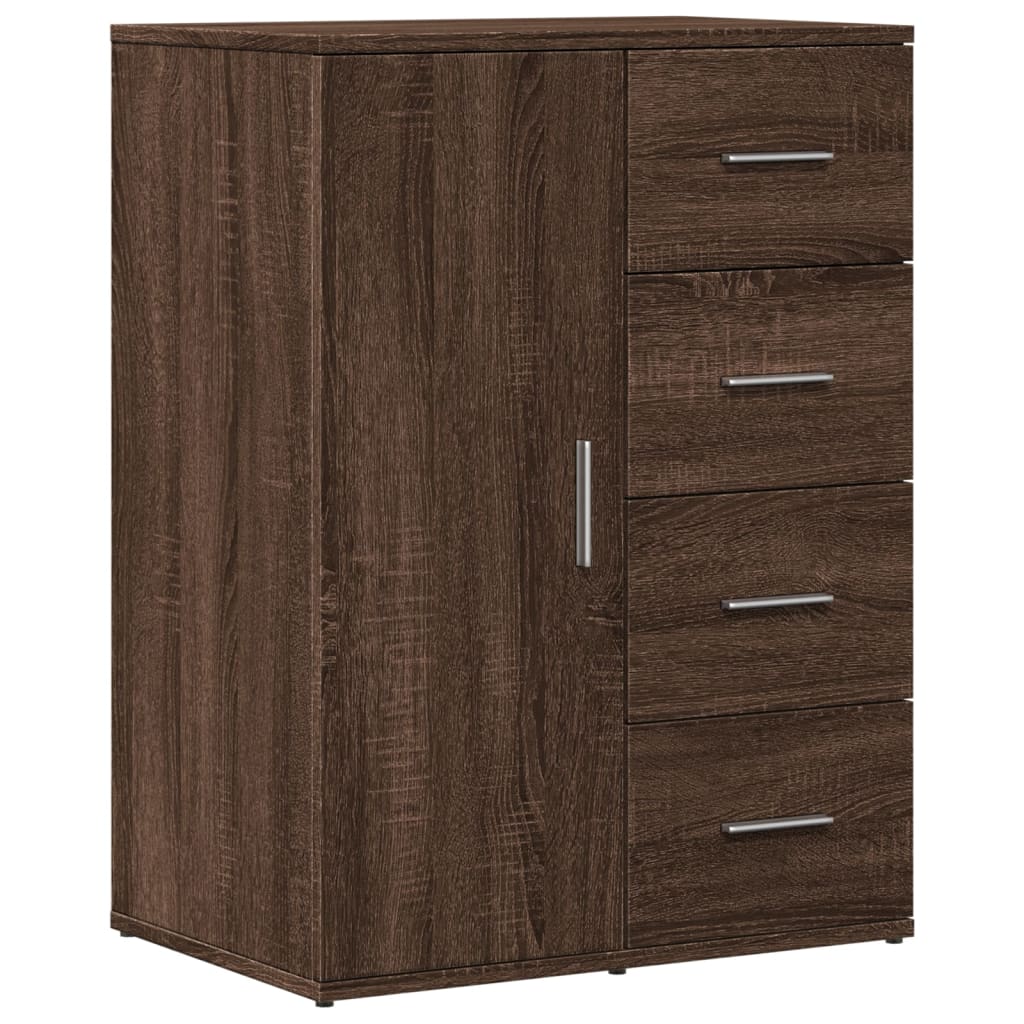 Brown Oak Sideboard 59x39x80 cm in Multilayer Wood