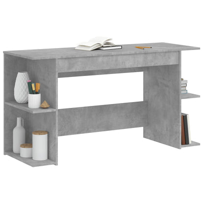 Scrivania Grigio Cemento 140x50x75 cm in Legno Multistrato