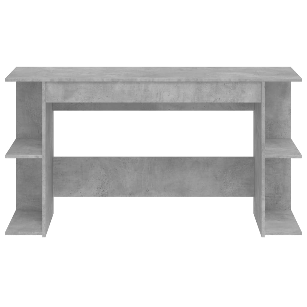 Scrivania Grigio Cemento 140x50x75 cm in Legno Multistrato