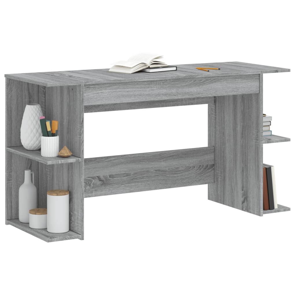 Scrivania Grigio Sonoma 140x50x75 cm in Legno Multistrato