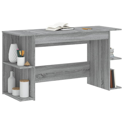 Scrivania Grigio Sonoma 140x50x75 cm in Legno Multistrato