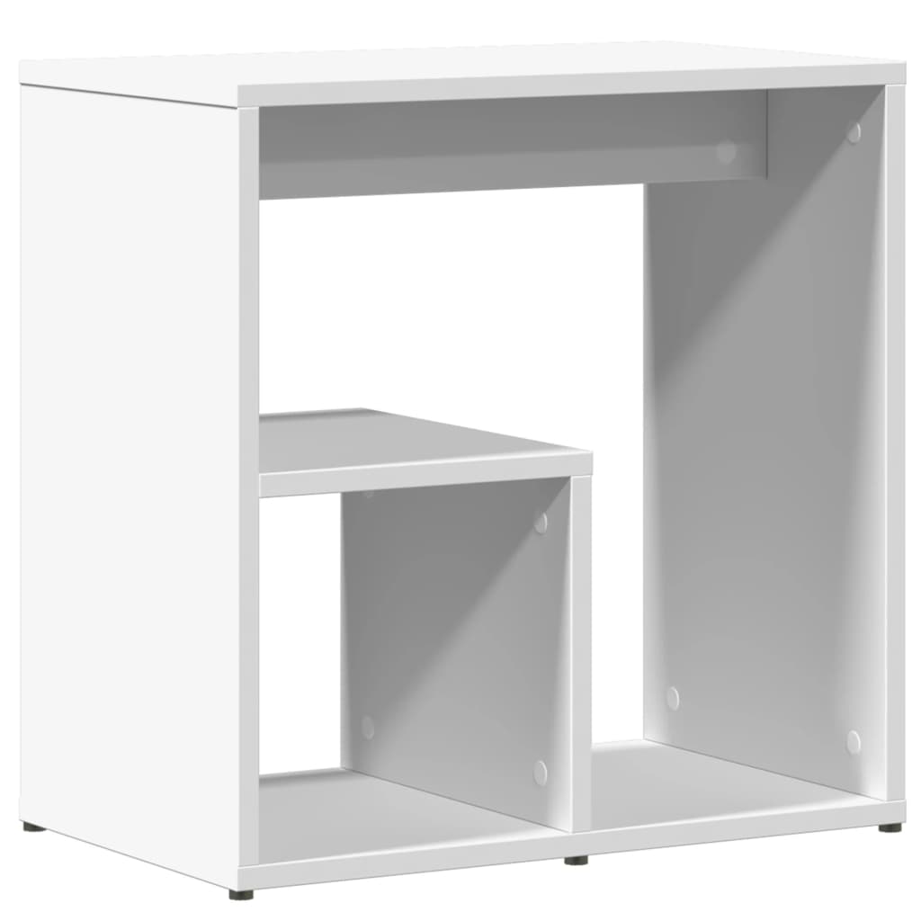 Tavolino Bianco 50x30x50 cm in Legno Multistrato - homemem39