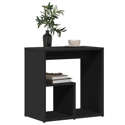 Tavolino Nero 50x30x50 cm in Legno Multistrato