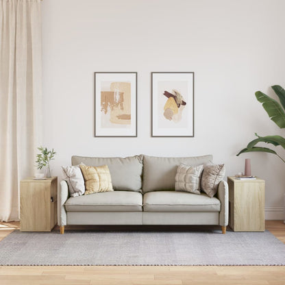 Tavolini Rovere Sonoma 2 pz 50x30x50 cm in Legno Multistrato | homemem39
