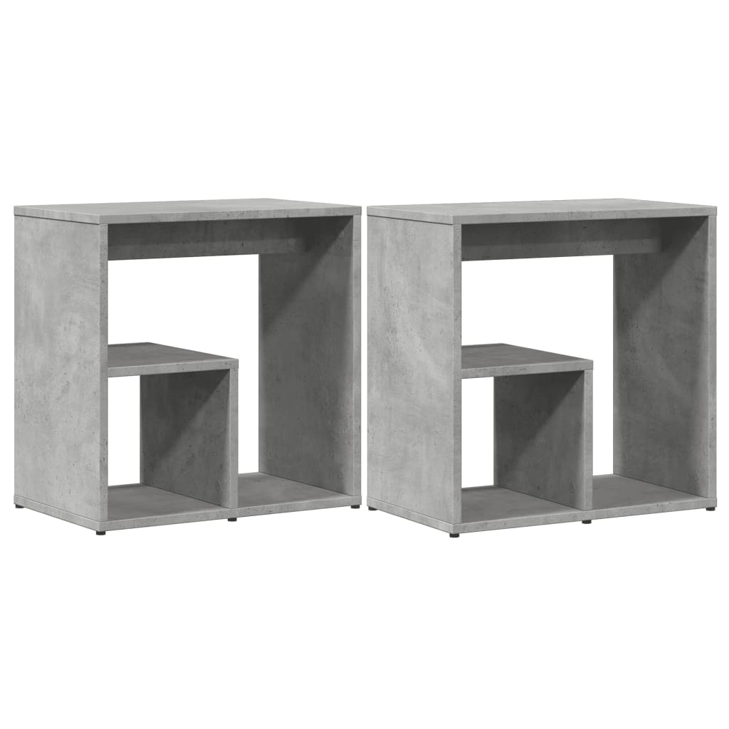Tavolini 2pz Grigio Cemento 50x30x50 cm in Legno Multistrato | homemem39