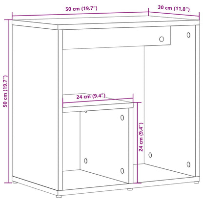 Tavolini 2 pz Grigio Sonoma 50x30x50 cm in Legno Multistrato