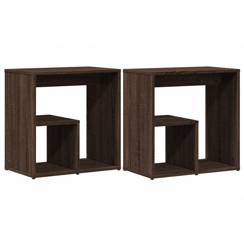 Tavolini 2 pz Rovere Marrone 50x30x50 cm in Legno Multistrato | homemem39