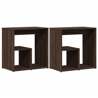 Tavolini 2 pz Rovere Marrone 50x30x50 cm in Legno Multistrato | homemem39