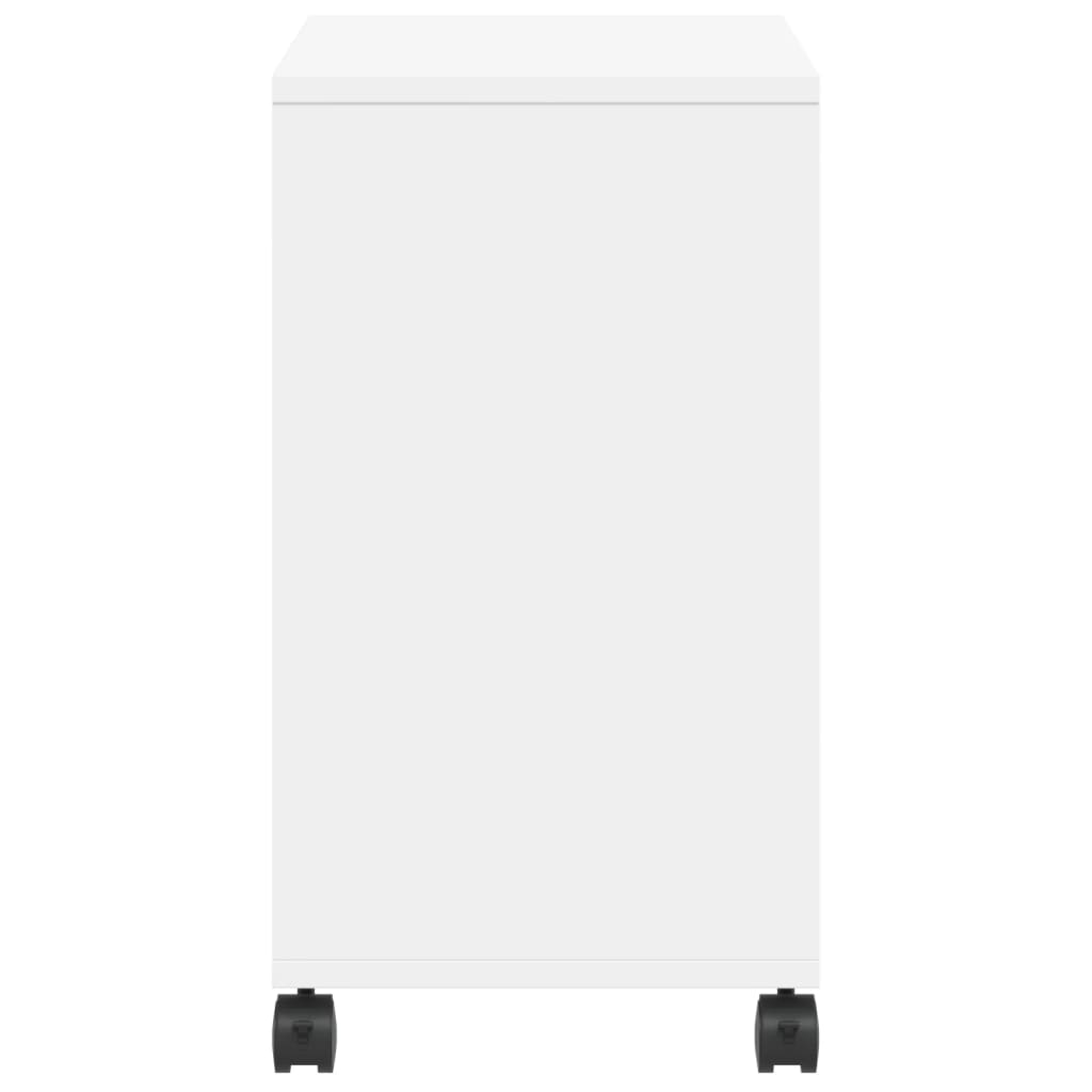 Tavolino con Ruote Bianco 50x30x55 cm in Legno Multistrato | homemem39