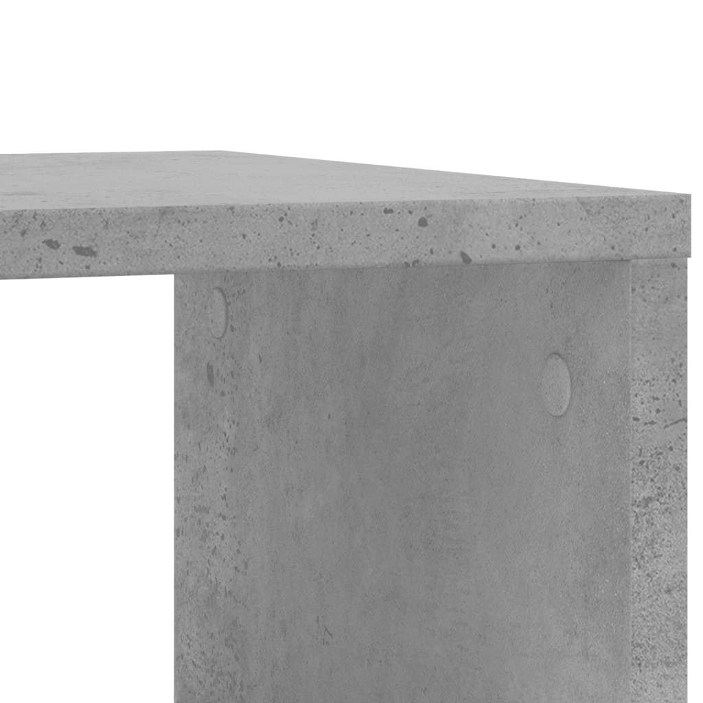 Tavolino con Ruote Grigio Cemento 50x30x55 cm Legno Multistrato | homemem39