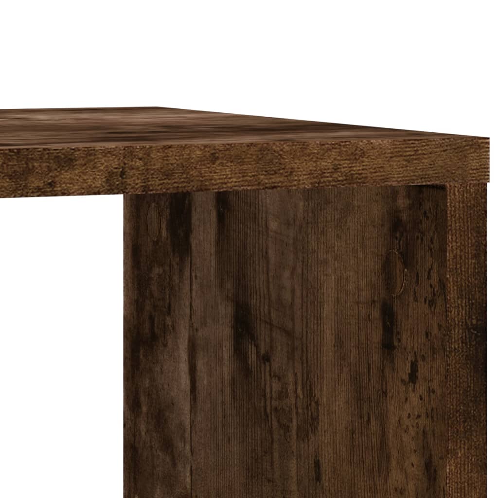 Tavolino con Ruote Rovere Fumo 50x30x55 cm in Legno Multistrato | homemem39