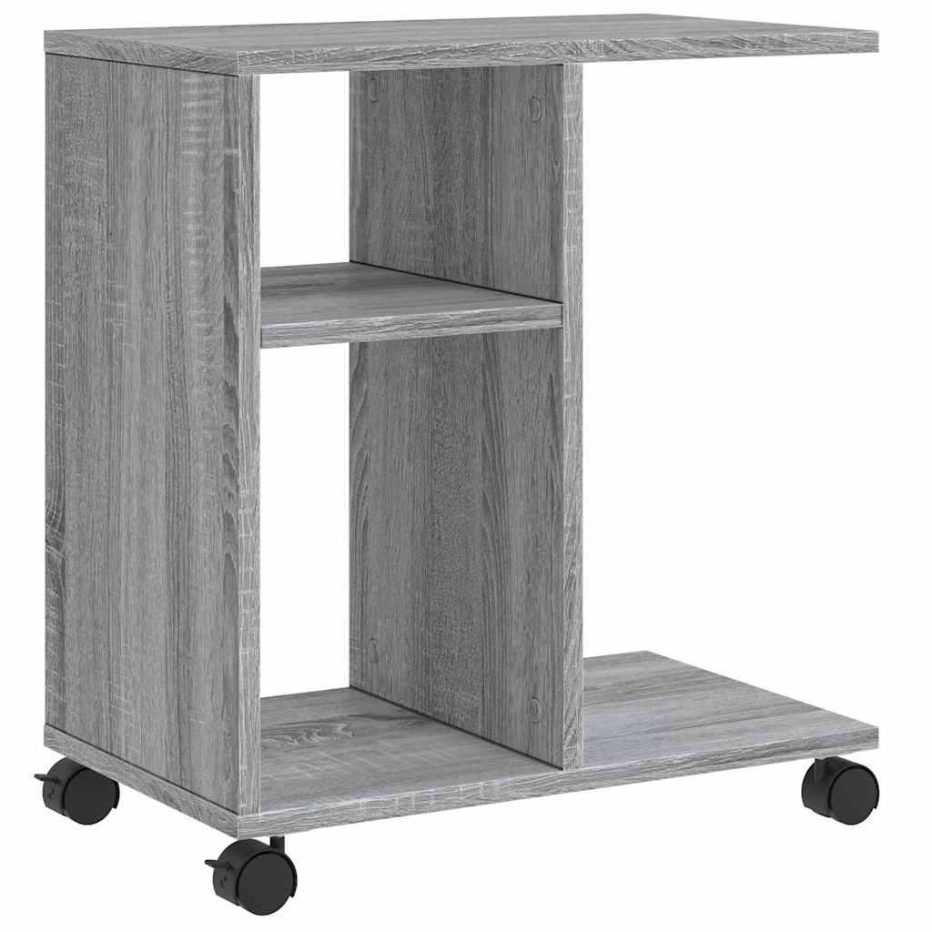 Tavolino con Ruote Grigio Sonoma 50x30x55 cm Legno Multistrato | homemem39