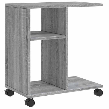 Tavolino con Ruote Grigio Sonoma 50x30x55 cm Legno Multistrato | homemem39