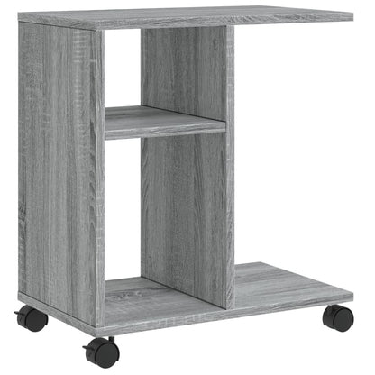 Tavolino con Ruote Grigio Sonoma 50x30x55 cm Legno Multistrato - homemem39