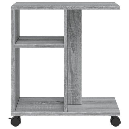 Tavolino con Ruote Grigio Sonoma 50x30x55 cm Legno Multistrato - homemem39