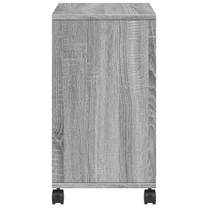 Tavolino con Ruote Grigio Sonoma 50x30x55 cm Legno Multistrato | homemem39